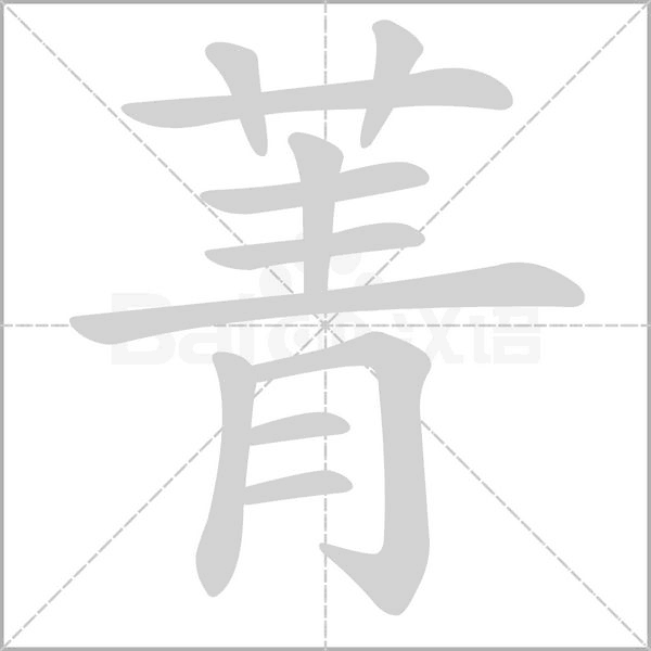 草字頭青：草字頭加一個青念什么字？菁的拼音怎么讀？
