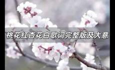 桃花紅杏花白歌詞完整版 左權(quán)民歌桃花紅杏花白歌詞大意